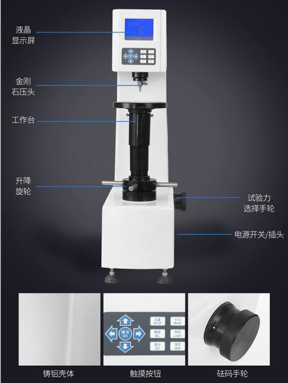 數(shù)顯洛氏硬度計各部位名稱細節(jié)圖